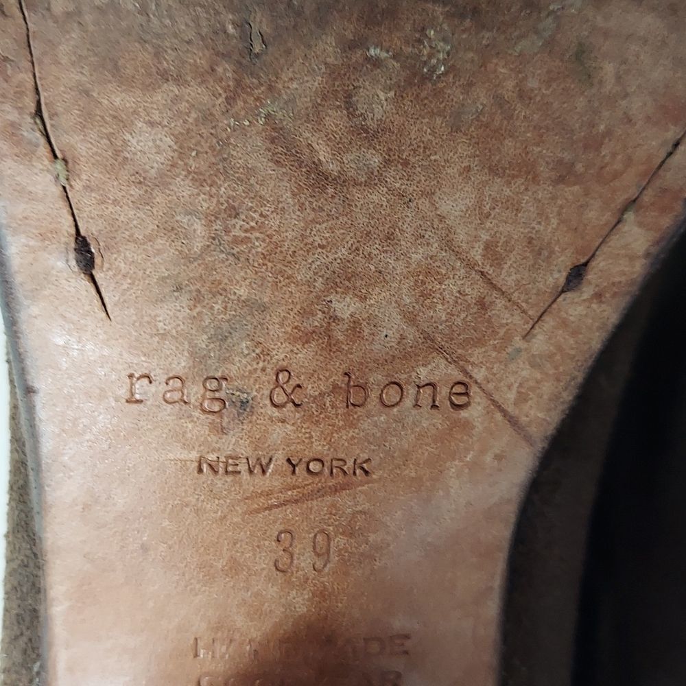 Rag & Bone Durham Brown Distressed Ankle Boots Sz 9 - Picture 8 of 12